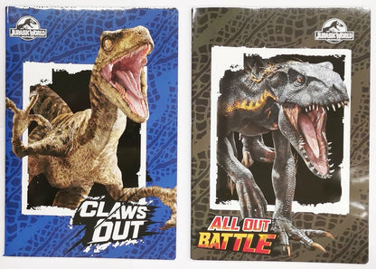 Set 2 Quaderni QUADRETTI con bordi  Jurassic World