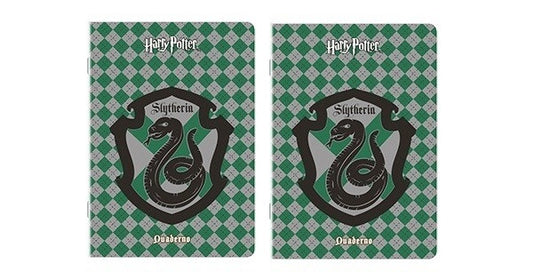 Set 2 Quaderni QUADRETTI Harry Potter Serpeverde
