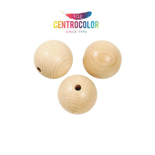 Set 3 palline sfere in legno 4,5 cm