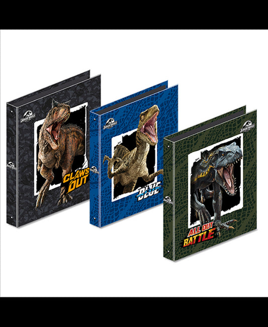 Set 3 Quaderni ad anelli A4 Jurassic World