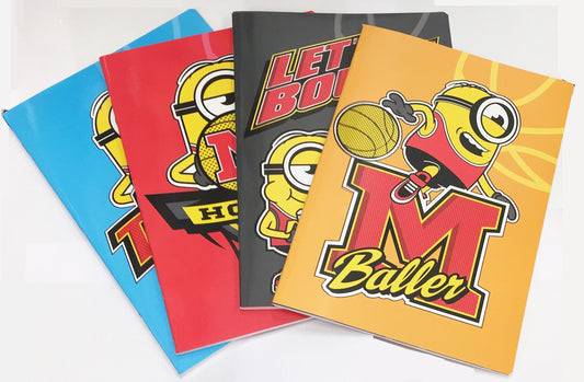 Set 4 quaderni A4 Minions Cattivissimo Me Righe 1° 2° elementare
