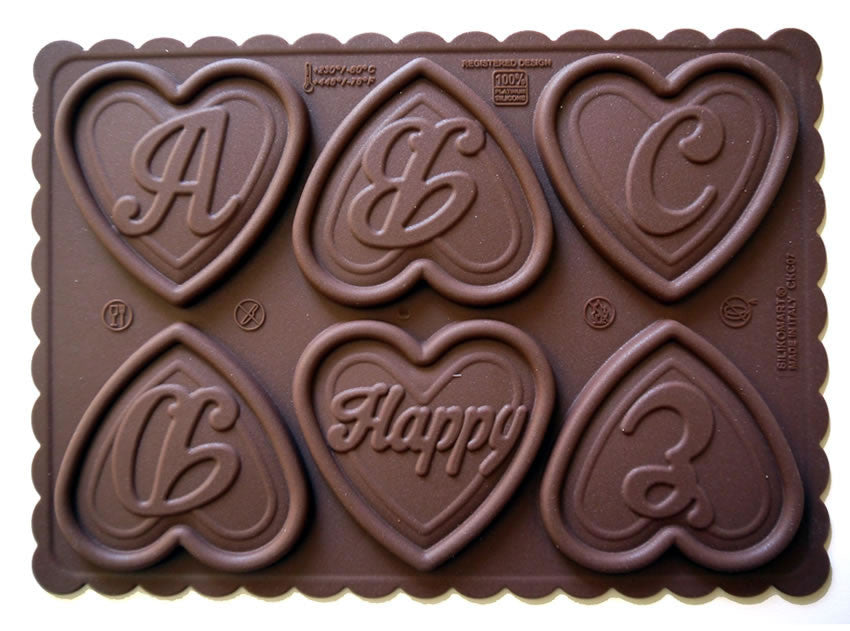 Set 5 Stampi Cuore con Lettera CKC