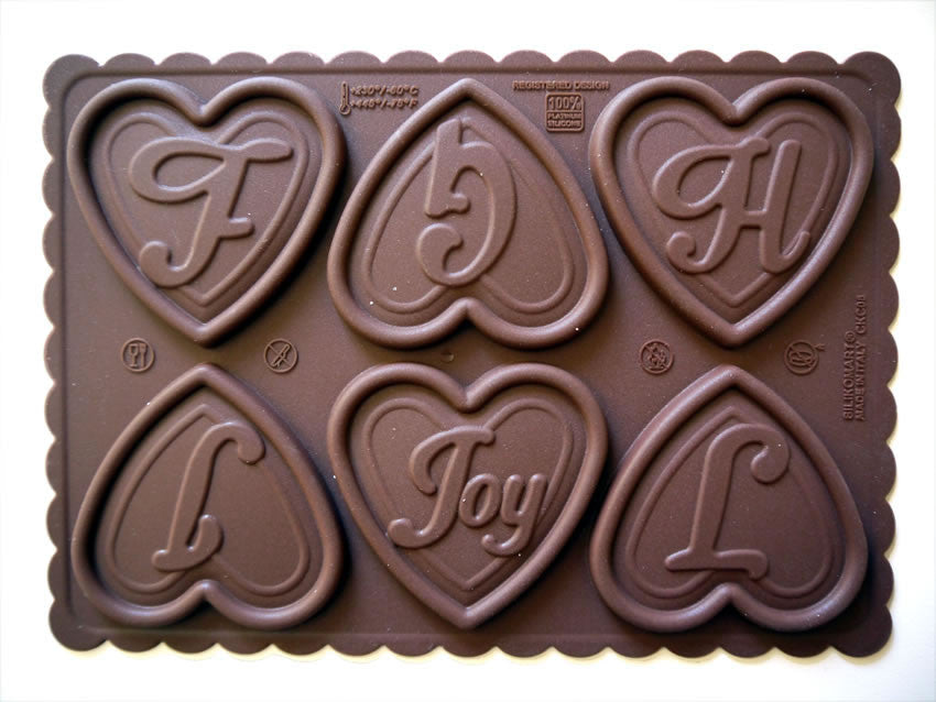 Set 5 Stampi Cuore con Lettera CKC