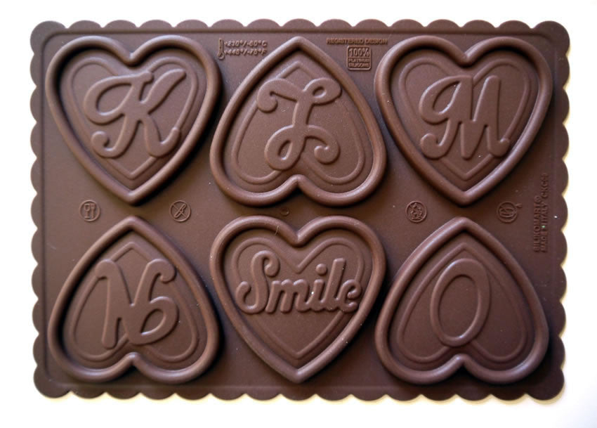 Set 5 Stampi Cuore con Lettera CKC