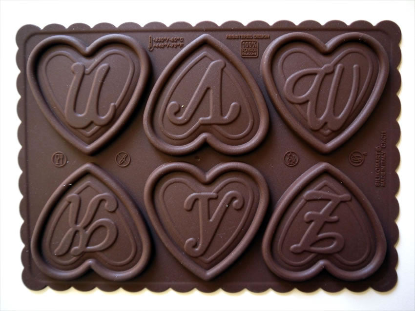 Set 5 Stampi Cuore con Lettera CKC