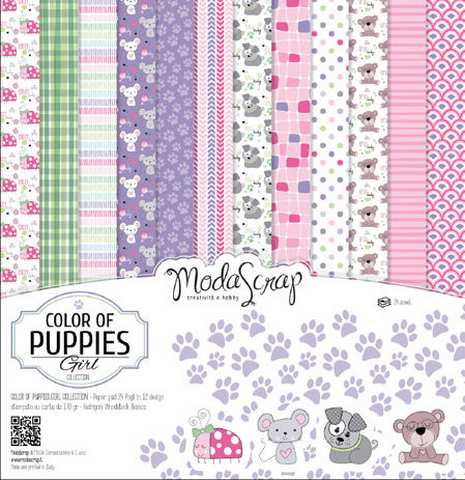 SET CARTA MS COLOR OF PUPPIES GIRL 30x30 cf.24 fg. (MSA30ACOPG)