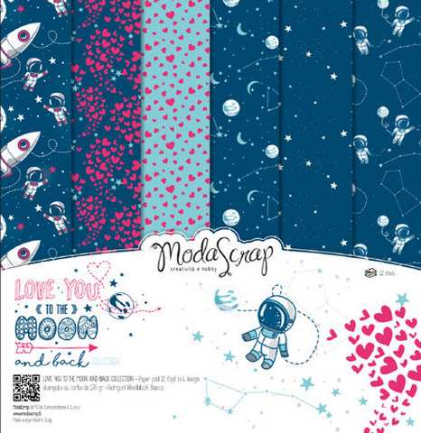 SET CARTA MS LOVE YOU TO THE MOON AND BACK 30x30 cf.12 fg. (MSA30BLYM)
