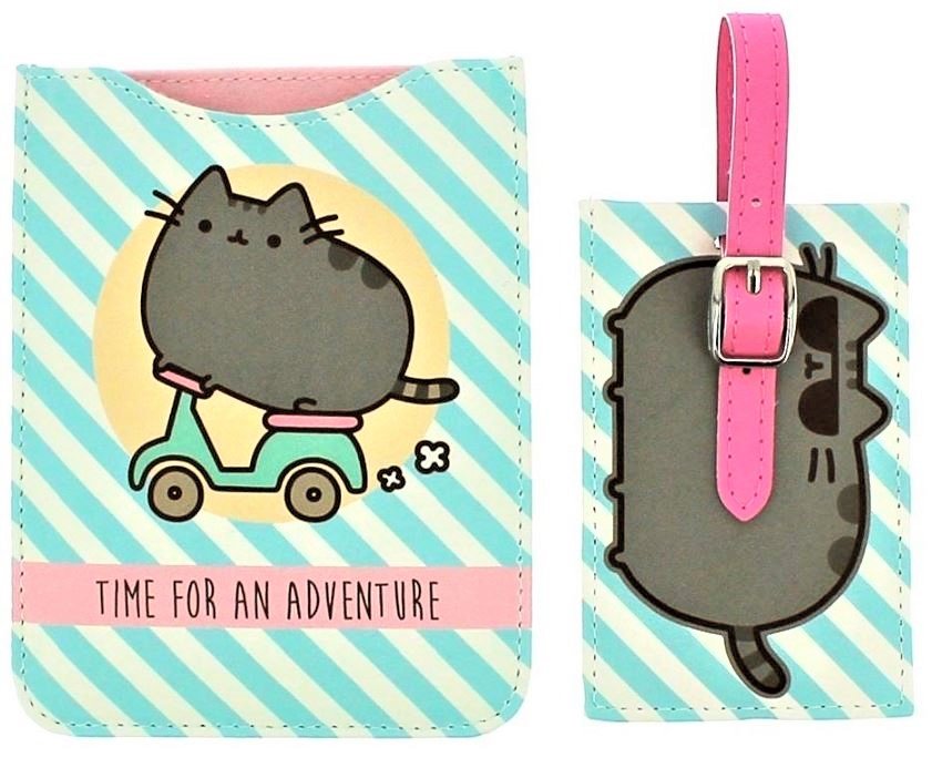 Set da viaggio: porta passaporto ed etichetta per valigia Pusheen PUSH1328
