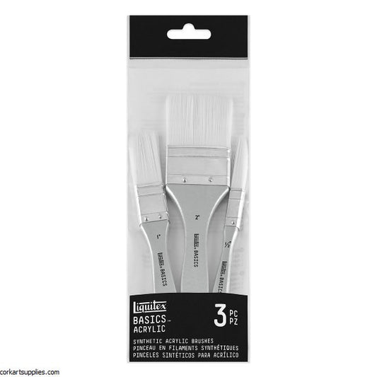 Set pennelli fibre sintetiche per acrilico - no. 2, 1, 1/2