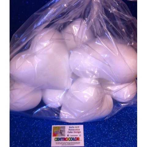 set polistirolo cuore 15 cm -7pz