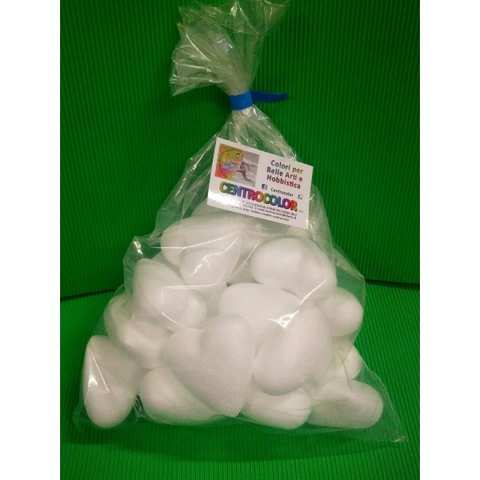 set polistirolo cuore 7 cm 22 pz
