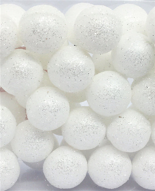 Sfere decorative di ovatta - Diametro 2 cm - 93DEC105-2