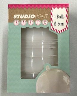 Sfere di plastica bianca con buco per luci diam. 8 cm