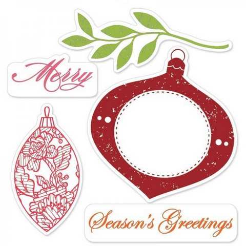 Sizzix Framelits Die Set 5PK w/Stamps – Ornaments 658277