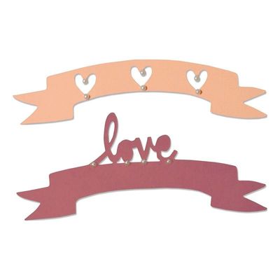 Sizzix Thinlits Die Set 2PK - Love & Wishes -2- 660826