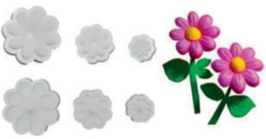 Stampi per moosgummy - Margherita x 3 - 31205 -11cm / 7,5cm / 5,5cm (circa)