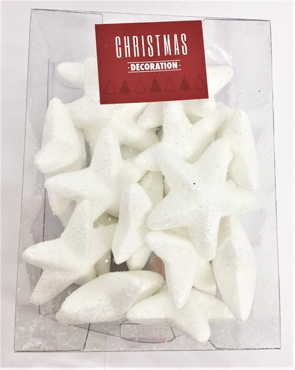 Stelle decorative di ovatta - Diametro 5 cm - 93DEC106-5