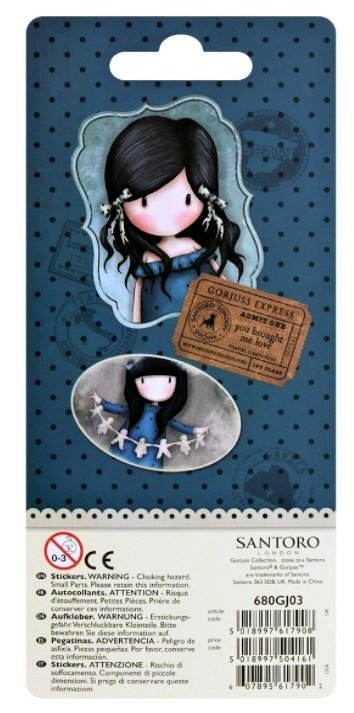 Stickers Gorjuss di Santoro - 680GJ03 You Brought Me Love