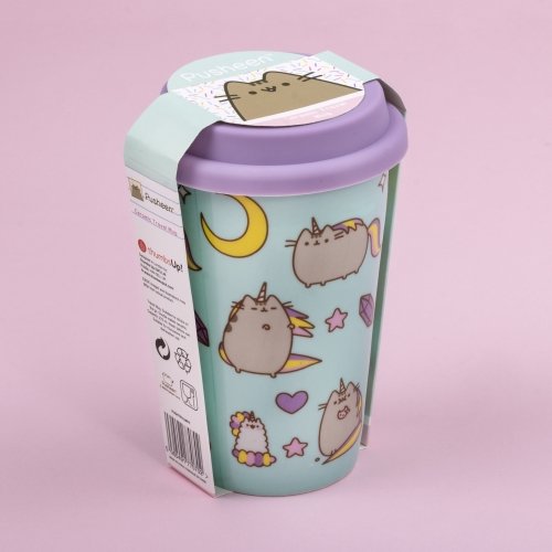 Tazza da viaggio Pusheen Unicorno Luna e stelle PUSHTRVLMPP