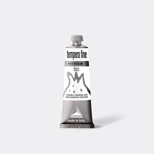 Tempera fine 60  ml Bianco tubetto