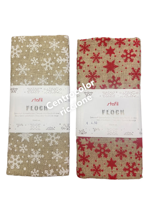 Tessuto fiocco neve 50x68
