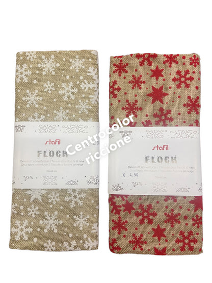 Tessuto fiocco neve 50x68