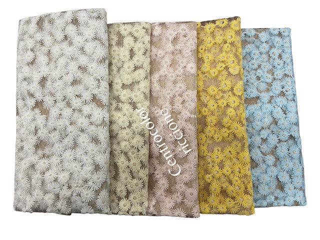 Tessuto pizzo Daisy 50x70
