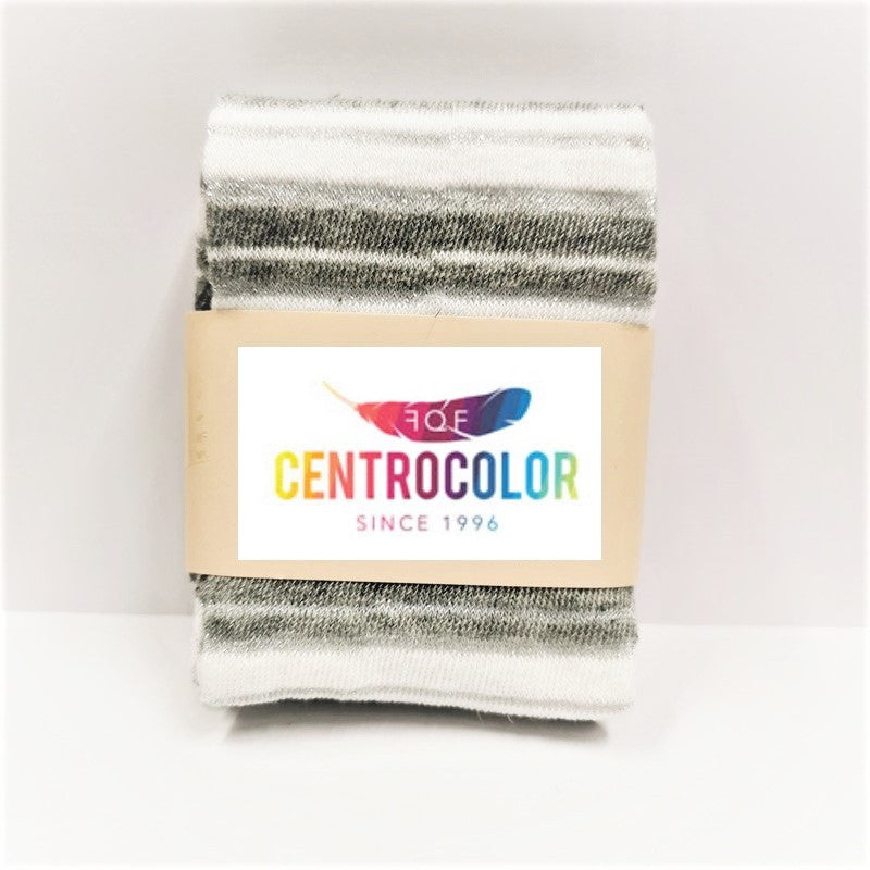 Tubolare Elasticizzato Bianco e Grigio e Argento 8 cm