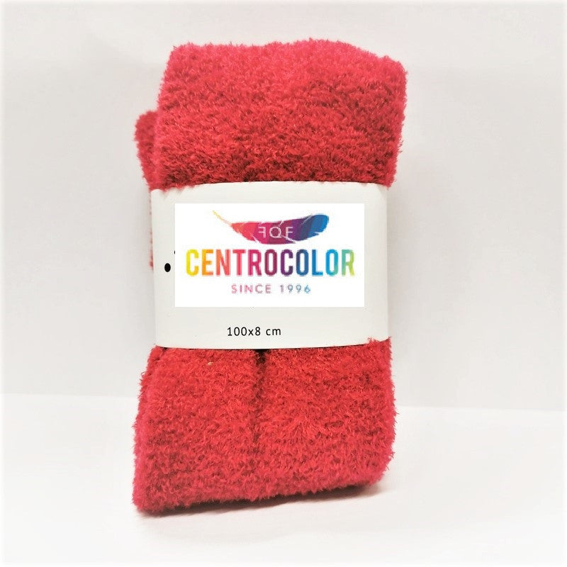 Tubolare Elasticizzato Morbido Rosso Peluche 8 cm