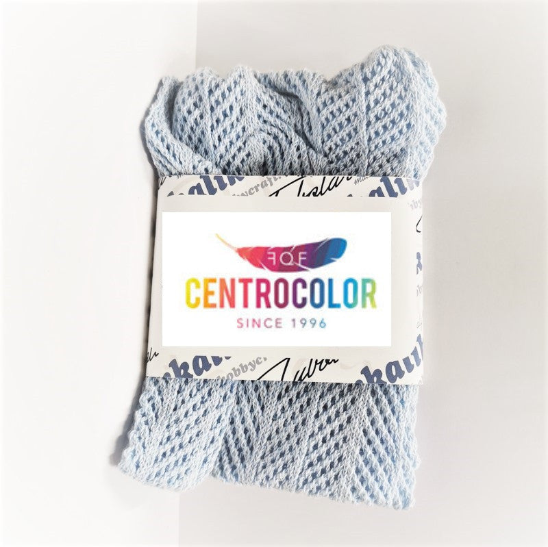 Tubolare Elasticizzato in pizzo Barre' Azzurro 50 cm