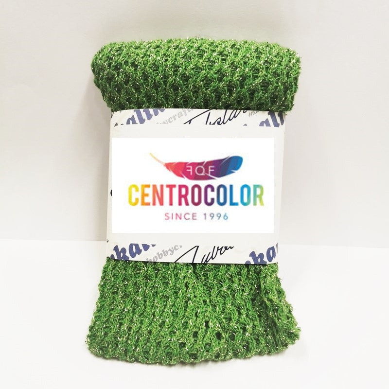 Tubolare Elasticizzato Verde Natale 8 cm