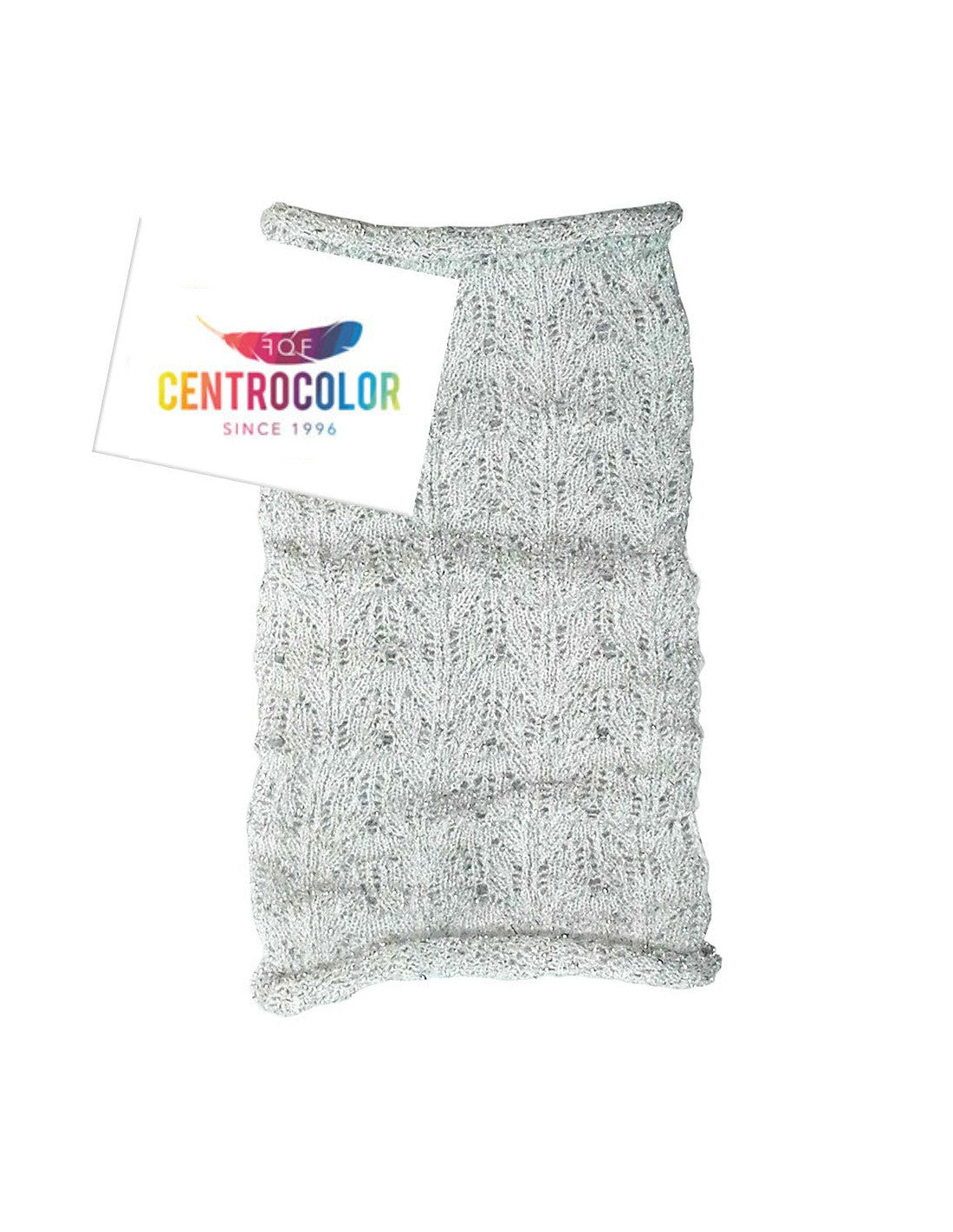 Tubolare Pizzo Elasticizzato Lurex Argento 6x30 cm