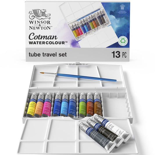 Winsor & Newton Cotman Scatola Painting Plus 12 Tubi 8ml